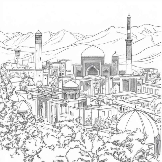 Desenhos da Uzbequistao para Imprimir e Colorir 7 Desenhos da Uzbequistao para Imprimir e Colorir 7