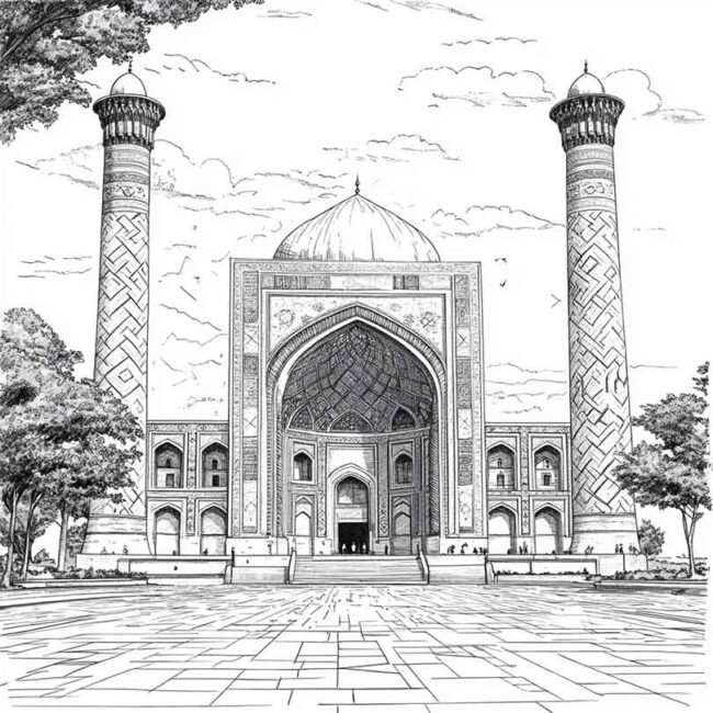 Desenhos da Uzbequistao para Imprimir e Colorir 5 Desenhos da Uzbequistao para Imprimir e Colorir 5