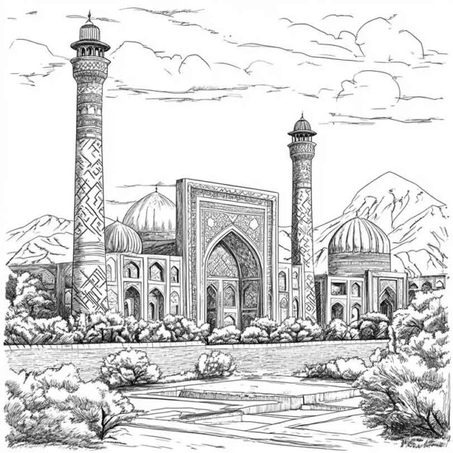 Desenhos da Uzbequistao para Imprimir e Colorir 6 Desenhos da Uzbequistao para Imprimir e Colorir 6