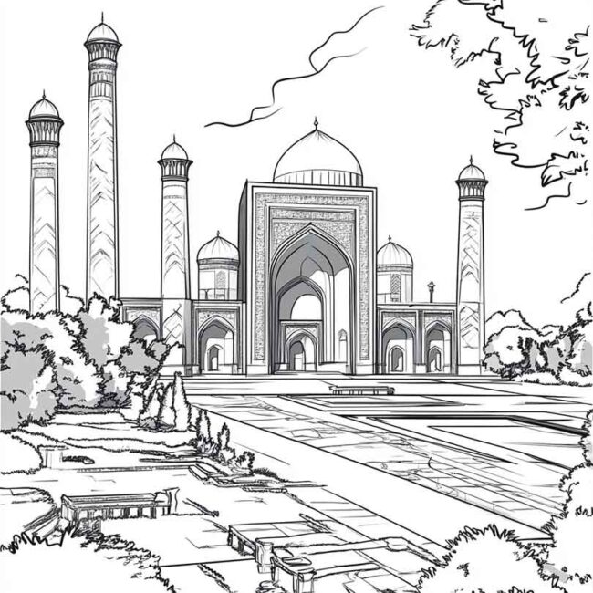 Desenhos da Uzbequistao para Imprimir e Colorir 1 Desenhos da Uzbequistao para Imprimir e Colorir 1