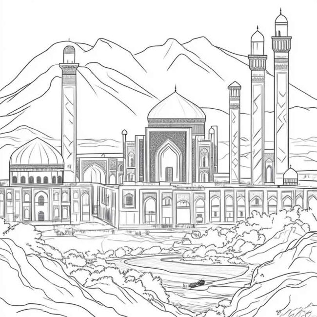 Desenhos da Uzbequistao para Imprimir e Colorir 15 Desenhos da Uzbequistao para Imprimir e Colorir 15