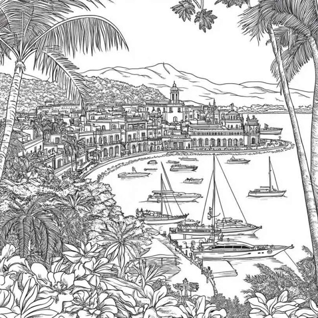 Desenhos da Acapulco para Imprimir e Colorir 9