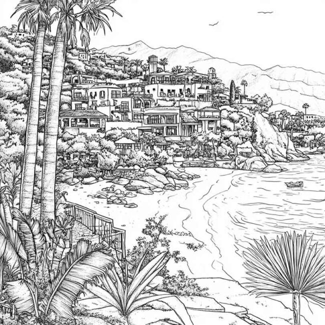 Desenhos da Acapulco para Imprimir e Colorir 8