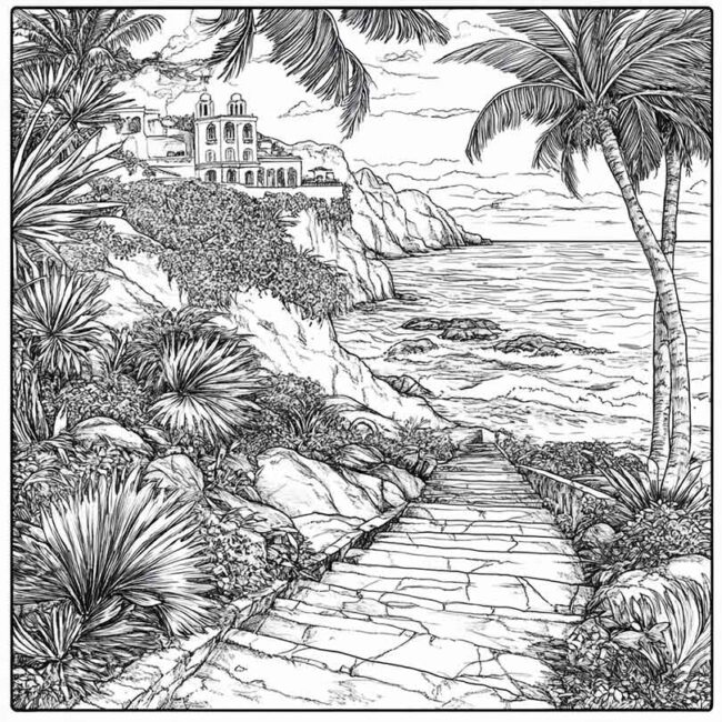 Desenhos da Acapulco para Imprimir e Colorir 3