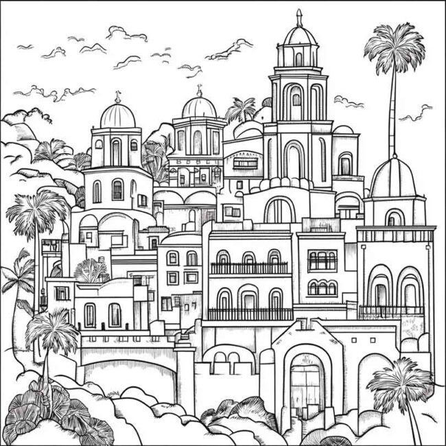 Desenhos da Acapulco para Imprimir e Colorir 24