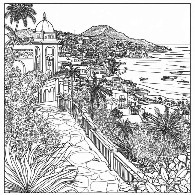Desenhos da Acapulco para Imprimir e Colorir 14