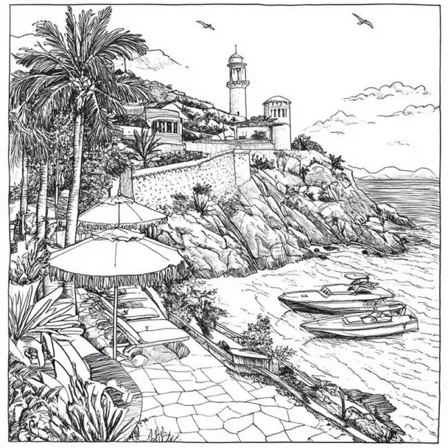Desenhos da Acapulco para Imprimir e Colorir 15