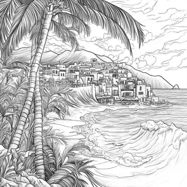 Desenhos da Acapulco para Imprimir e Colorir 4