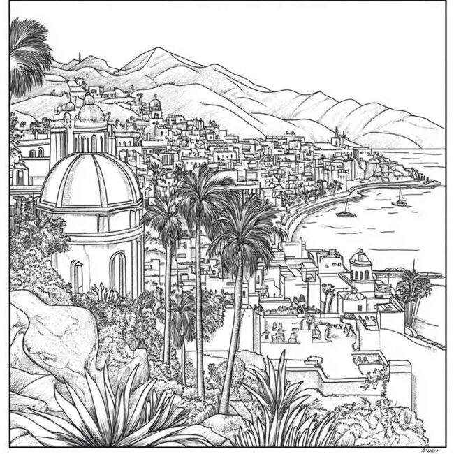 Desenhos da Acapulco para Imprimir e Colorir 16