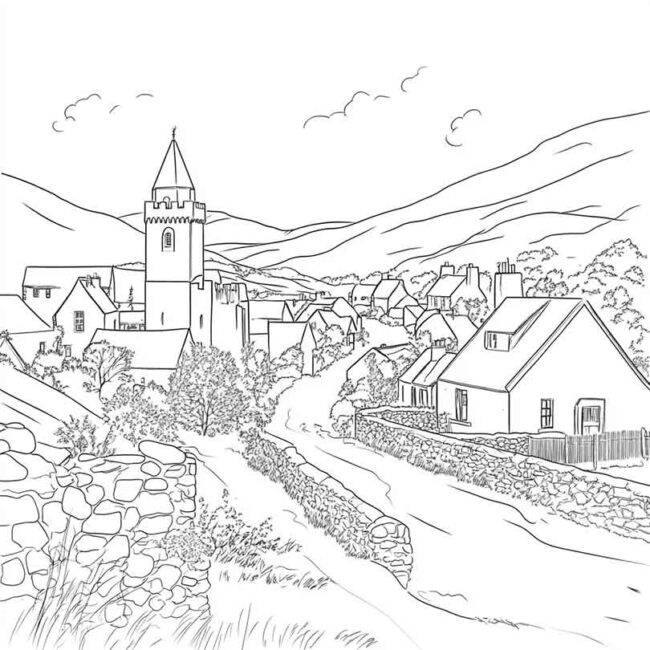 Desenhos da Irlanda do Norte para Imprimir e Colorir 23