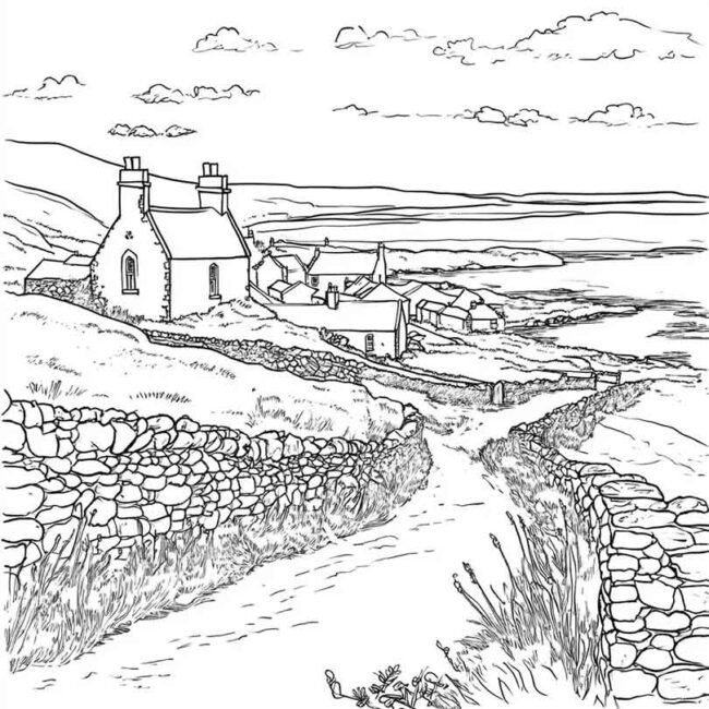 Desenhos da Irlanda do Norte para Imprimir e Colorir 17