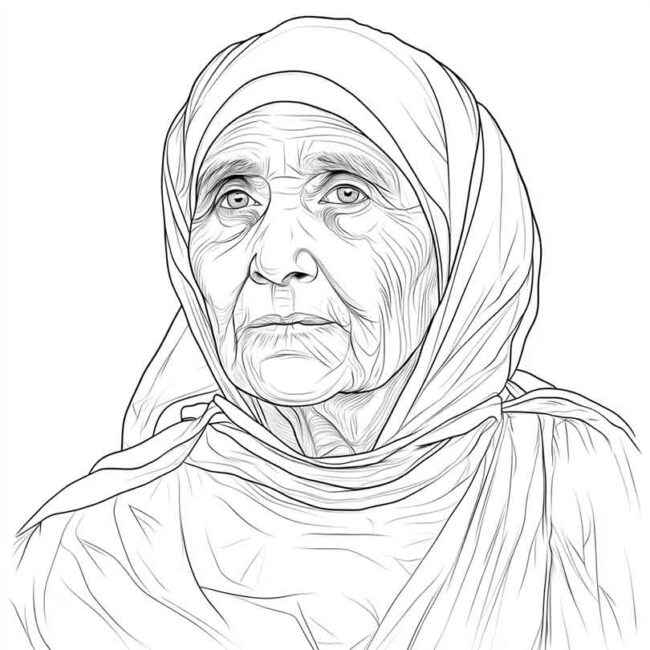 Desenhos da Madre Teresa de Calcuta para Imprimir e Colorir 24