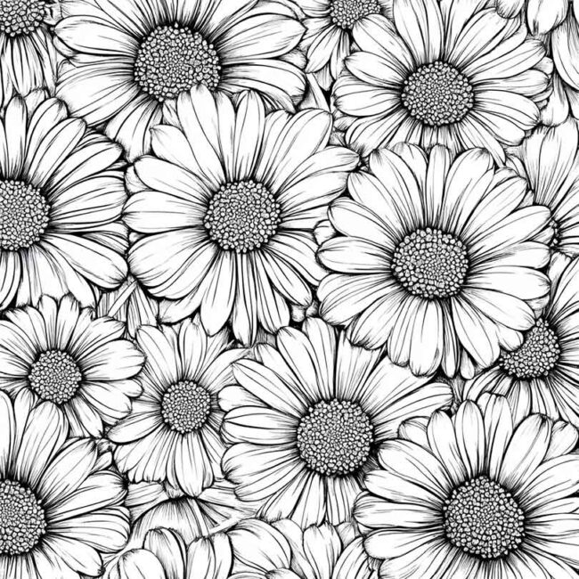 desenhos de gerberas para imprimir e colorir pintar png 20