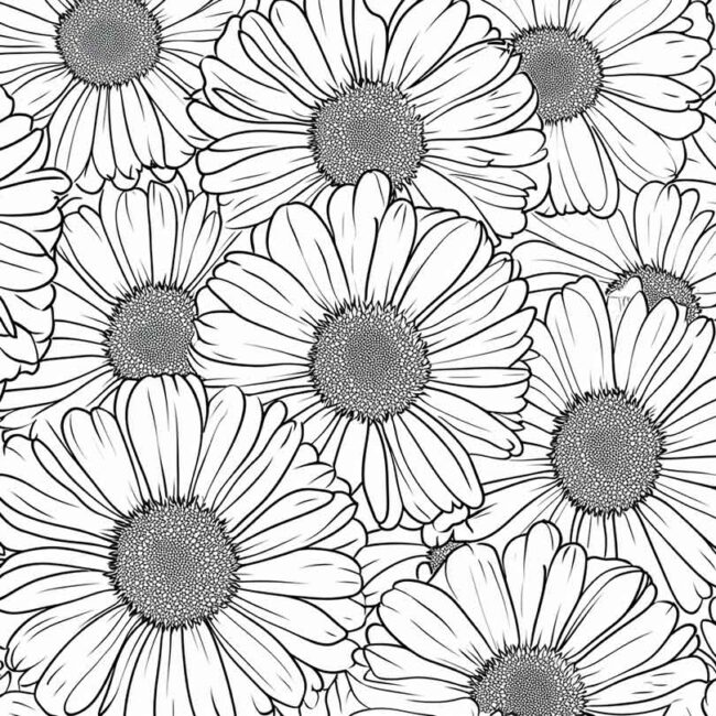 desenhos de gerberas para imprimir e colorir pintar png 21