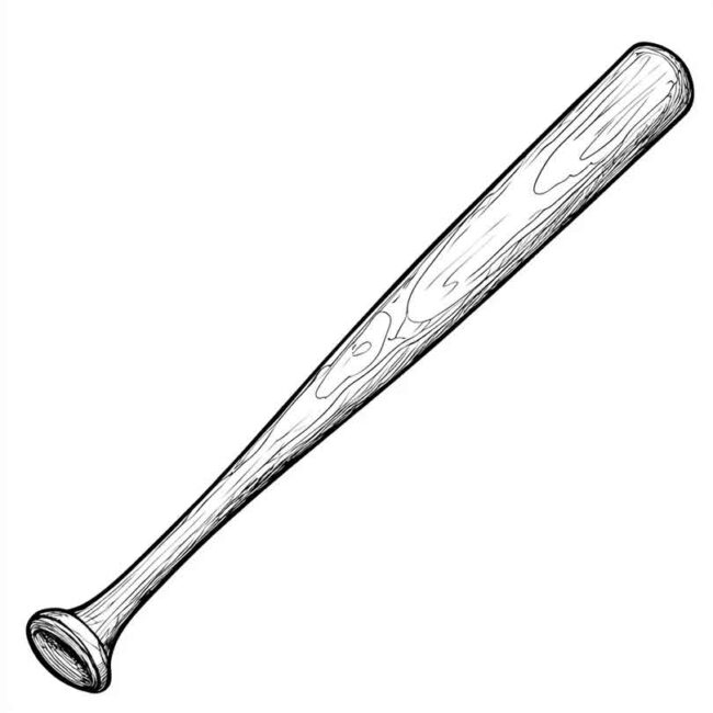 Desenhos de Bastao de Baseball para Imprimir e Colorir 6
