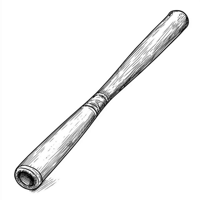 Desenhos de Bastao de Baseball para Imprimir e Colorir 2