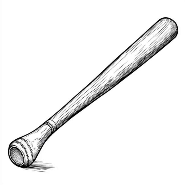 Desenhos de Bastao de Baseball para Imprimir e Colorir 25