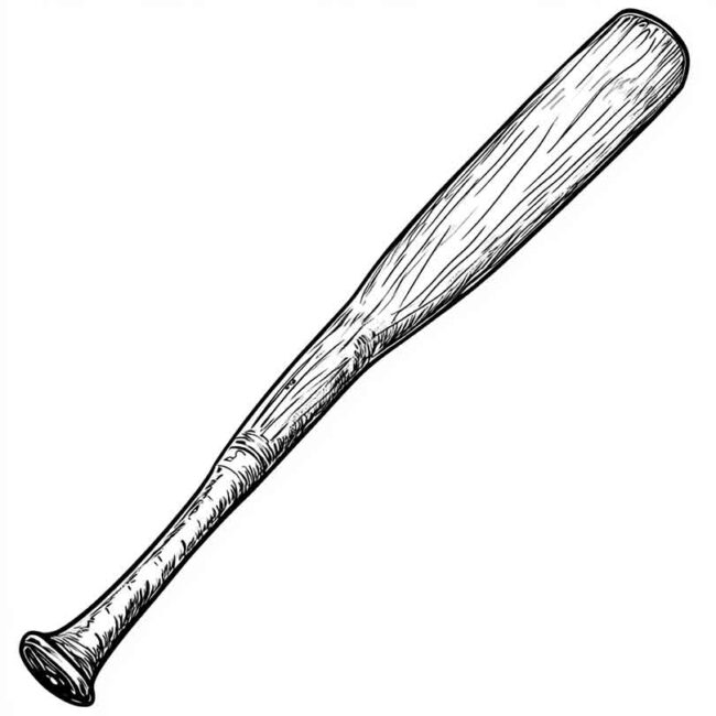 Desenhos de Bastao de Baseball para Imprimir e Colorir 28