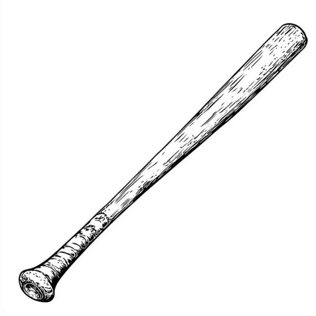 Desenhos de Bastao de Baseball para Imprimir e Colorir 22