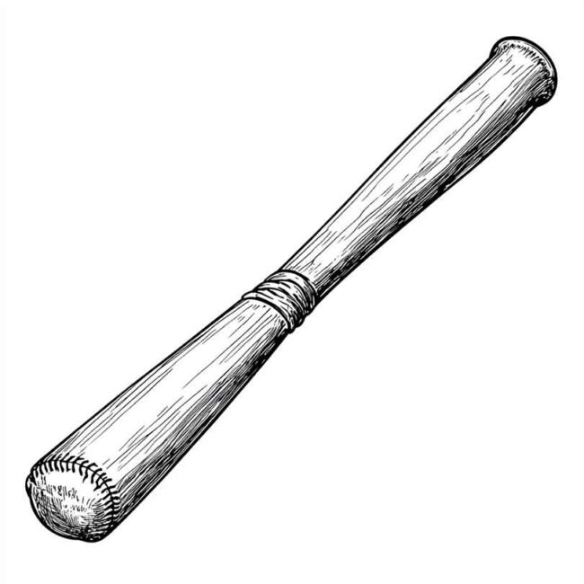 Desenhos de Bastao de Baseball para Imprimir e Colorir 17