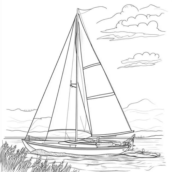 Desenhos de Barco a Vela para Imprimir e Colorir 30 Desenhos de Barco a Vela para Imprimir e Colorir 30