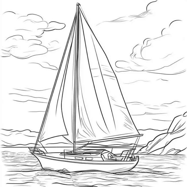 Desenhos de Barco a Vela para Imprimir e Colorir 24 Desenhos de Barco a Vela para Imprimir e Colorir 24