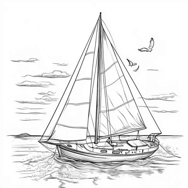 Desenhos de Barco a Vela para Imprimir e Colorir 20 Desenhos de Barco a Vela para Imprimir e Colorir 20