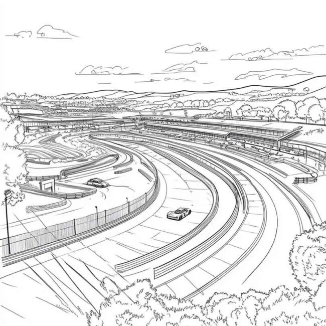 Desenhos do Autodromo de Interlagos para Imprimir e Colorir 8