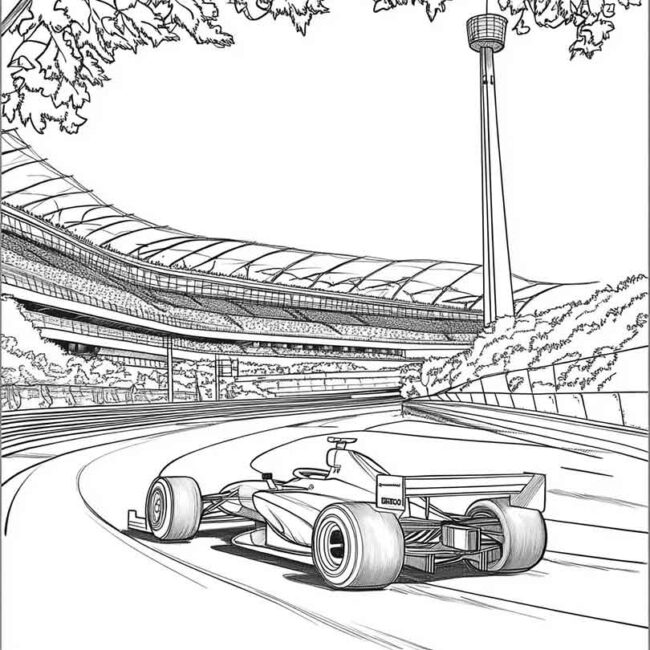 Desenhos do Autodromo de Interlagos para Imprimir e Colorir 9