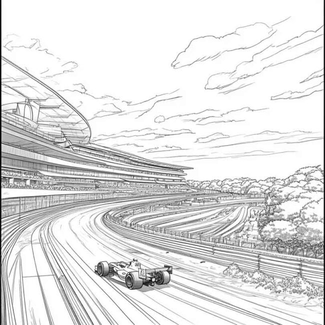 Desenhos do Autodromo de Interlagos para Imprimir e Colorir 7