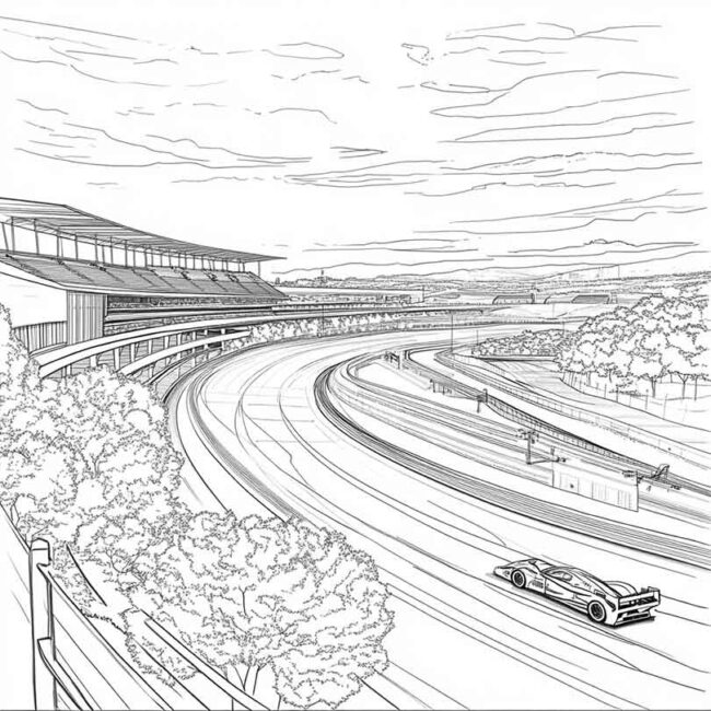 Desenhos do Autodromo de Interlagos para Imprimir e Colorir 6