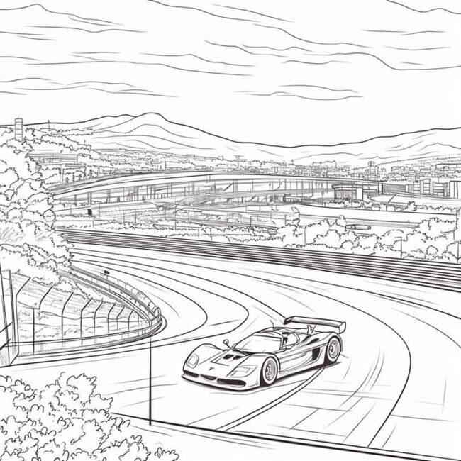 Desenhos do Autodromo de Interlagos para Imprimir e Colorir 13