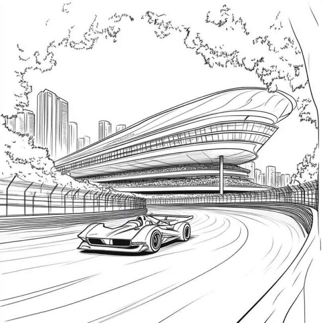 Desenhos do Autodromo de Interlagos para Imprimir e Colorir 15