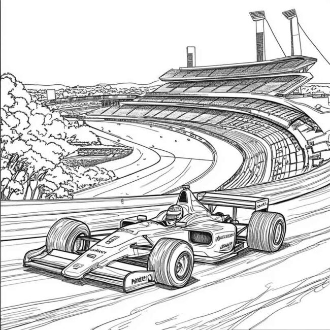 Desenhos do Autodromo de Interlagos para Imprimir e Colorir 5