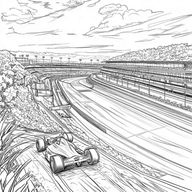 Desenhos do Autodromo de Interlagos para Imprimir e Colorir 3