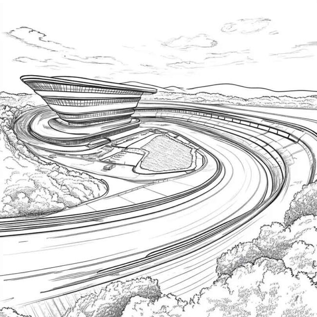 Desenhos do Autodromo de Interlagos para Imprimir e Colorir 1