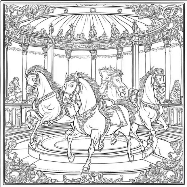 Desenhos de Hipodromo para Imprimir e Colorir 9