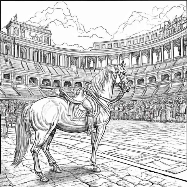 Desenhos de Hipodromo para Imprimir e Colorir 4