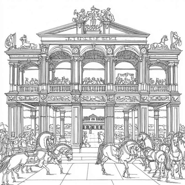Desenhos de Hipodromo para Imprimir e Colorir 11