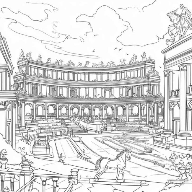 Desenhos de Hipodromo para Imprimir e Colorir 29