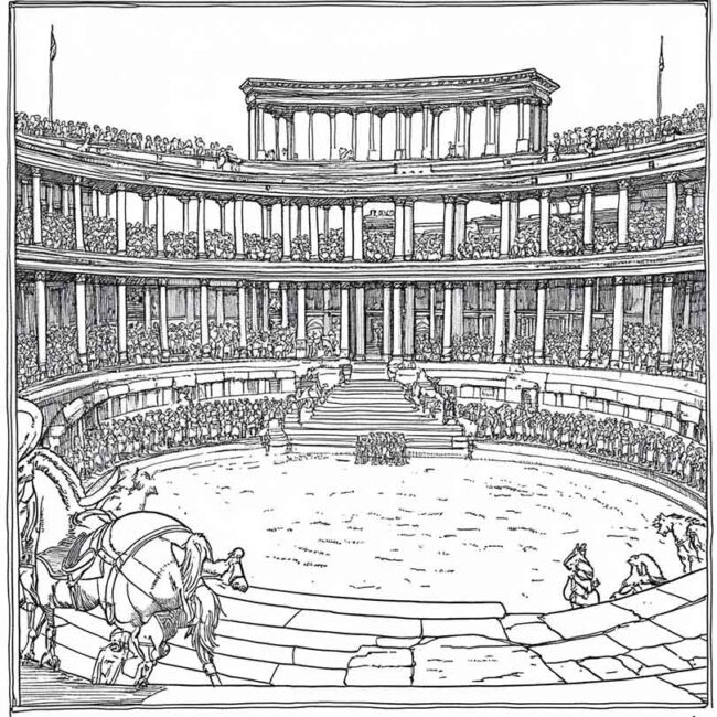 Desenhos de Hipodromo para Imprimir e Colorir 12