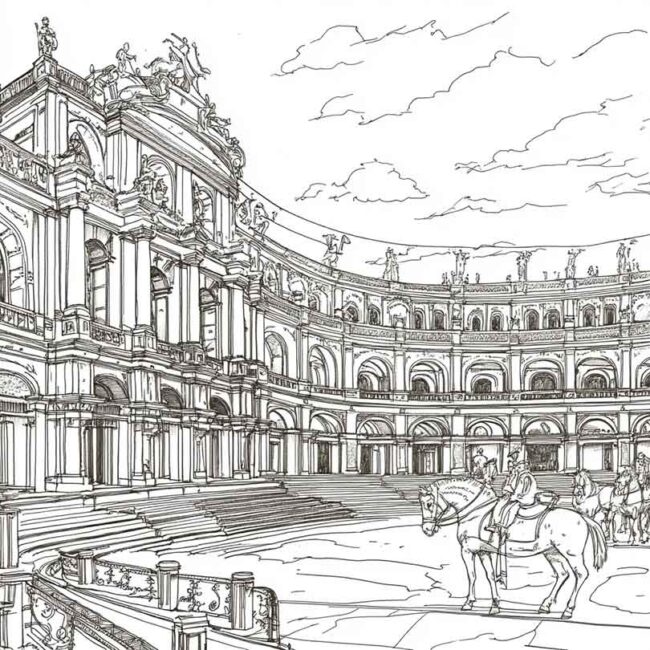 Desenhos de Hipodromo para Imprimir e Colorir 16