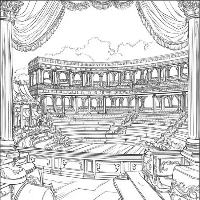 Desenhos de Hipodromo para Imprimir e Colorir 14
