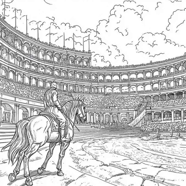 Desenhos de Hipodromo para Imprimir e Colorir 10
