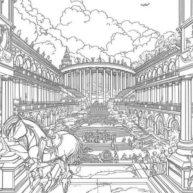 Desenhos de Hipodromo para Imprimir e Colorir 13