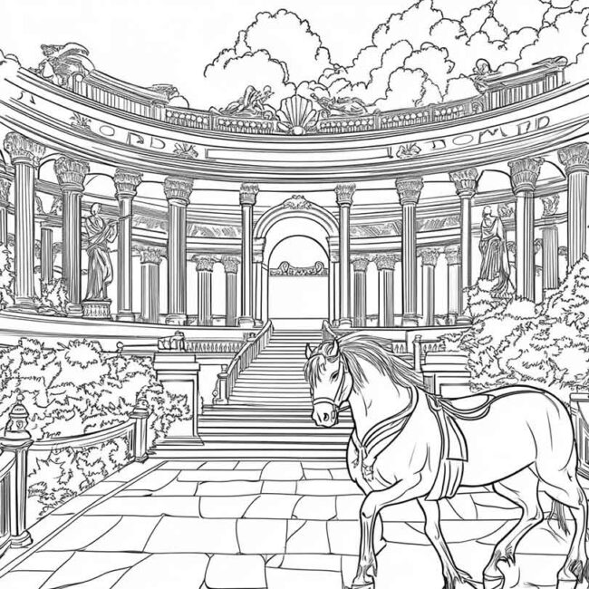 Desenhos de Hipodromo para Imprimir e Colorir 22