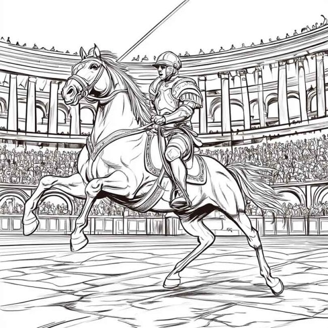 Desenhos de Hipodromo para Imprimir e Colorir 25