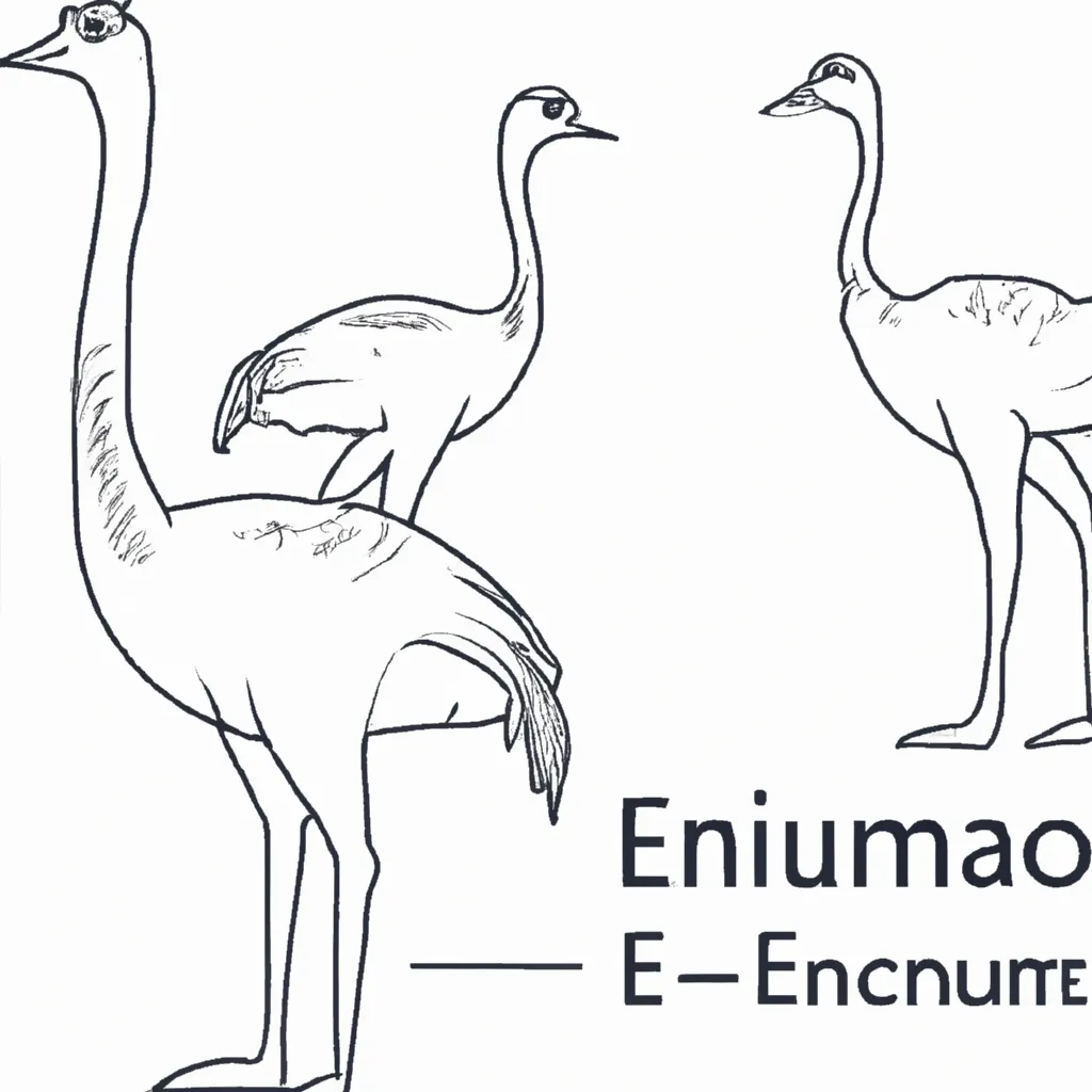 desenhos ema comum imprimir colorir 6