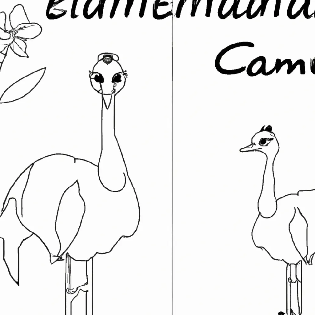 desenhos ema comum imprimir colorir 7