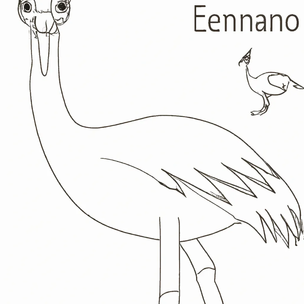 desenhos ema comum imprimir colorir 8